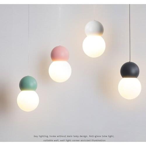 Nordic Led Pendant Lights Spot Covers Shades Bedroom Bedside Table Childrens Room Hanging Lamps Indoor Lighting Home Decorative