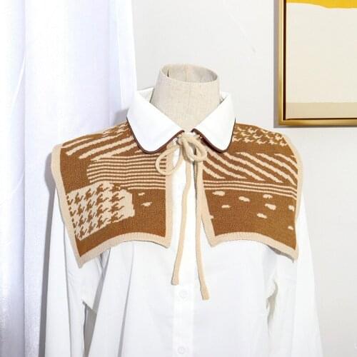 Women Fake Collar Sunscreen Shawl Summer Air Conditioned Room Protect Cervical Spine Neck Guard Scarf