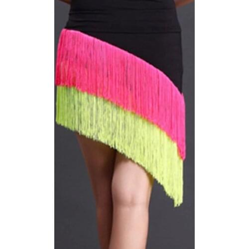 Women Latin Dancing Tassel Skirt Ballroom Jazz Chacha Tango Ballroom Dancewear Girls Elegant Stage Wear Performance