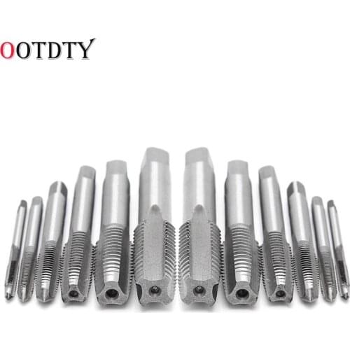 12 Pcs Hand Screw Thread Taps Wire Tapping Screwdriver Bit M3/M4/M6/M8/M10/M12 Tap Set fit Handle DIY Tool Accessories
