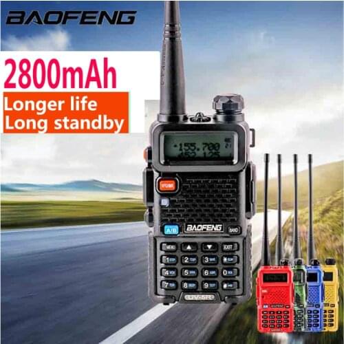 2021 Baofeng UV-5r walk talk 2800MAH baufeng 5w walkie talkie 10 km vhf uhf radio station mobile dual band ham radios woki toki