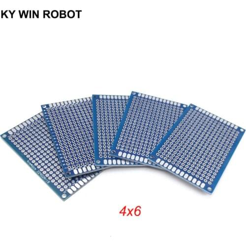 5pcs 4x6cm 40x60 mm Blue Double Side Prototype PCB Universal Printed Circuit Board Protoboard For Arduino
