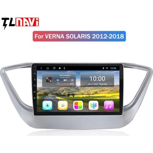 2G RAM 9 Inch Android 10 Car Dvd Gps Player For Hyundai Verna Solaris 2016-2018 Radio Video Navigation Bt Wifi