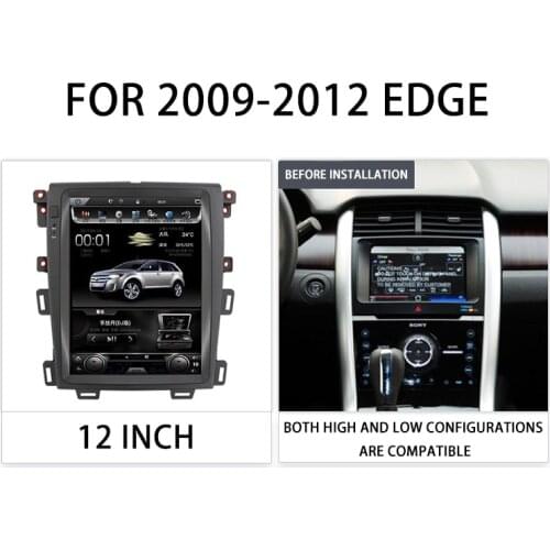 DLC Android 9.0 System Vertical GPS Navigation Audio Bluetooth Car Multimedia Player for Ford Edge 2009-2012 2 Din