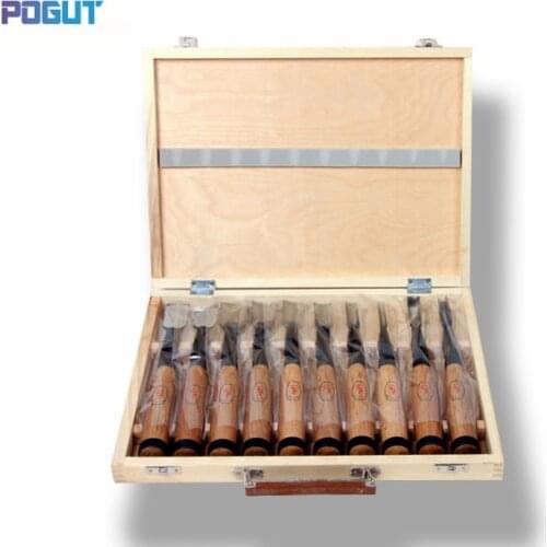 Free Shipping, 10Pcs Woodpecker Dry Hand Wood Carving Tools Chip Detail Chisel set Knives tool