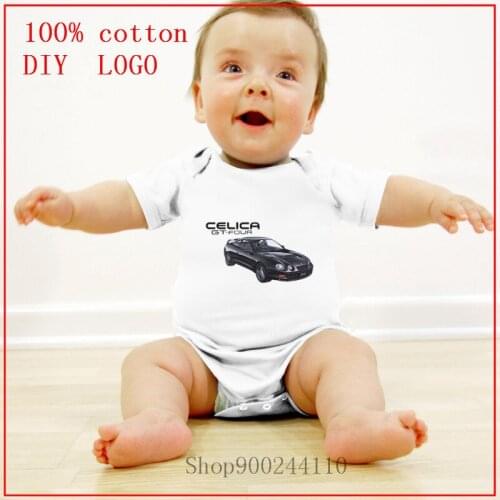 Celica GT Four Newborn Baby Boys Girls Cartoon Cotton Bodysuit Infant Baby Bag short Sleeved Jumpsuit Summer Pajamas Outfit