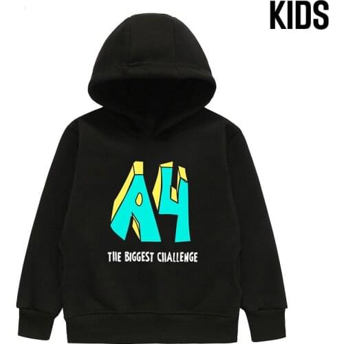 Kids Merch A4 Challenge Hoodie Spring Autumn Boys Hooded Sweatshirts Casual Parent Family Clothing Girls New A4 Pullover Tops