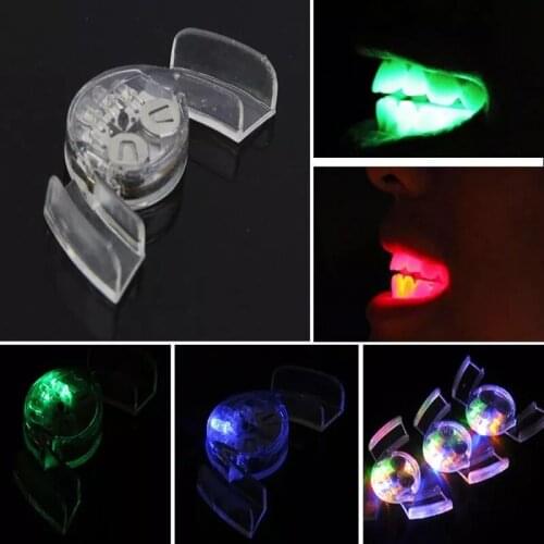 Flash Braces LED Glowing Funnys Tooth Lamp Halloween Environmental Toys NSV775