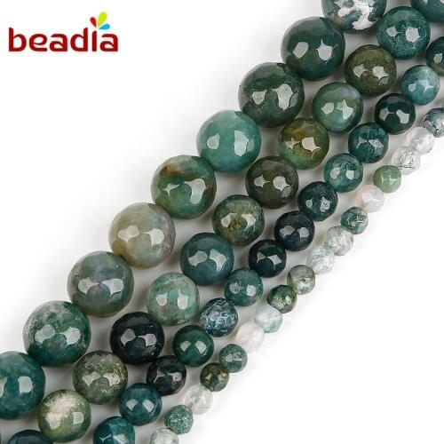 Hot Sell Dia 4/6/8/10mm Smoky Moss Color Stripe Synthesis Beads Dyed Faceted Crystal Clear Beads For DIY Necklace Bracelet