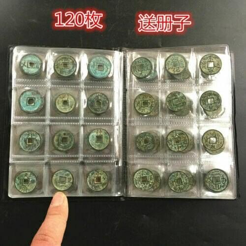 Collection of Chinese Ancient Coins 120 Copper Coins of Chinese Ancient Dynastie