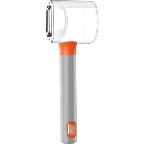 Kitchen Vegetables Peeler With Container Veggie Peelers Non-Slip Handle Stainless Steel Sharp Blade For Orange Lemon Potato