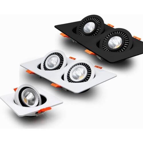 Square Led Downlight 360 Rotatable LED Spotlight 220V 110V Ceiling Spot Lights Recessed lamp Bedroom Kitchen Indoor Lighting