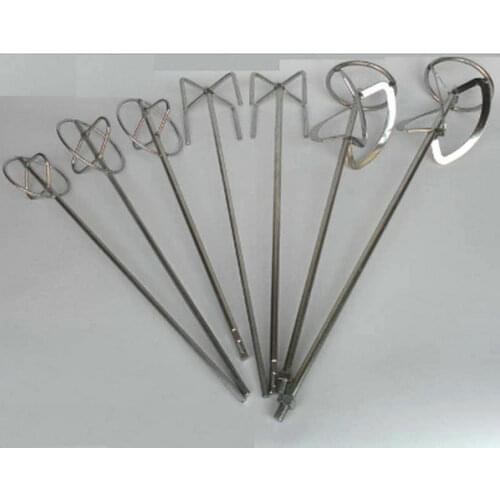 Stainless Steel Paint/Coating/Concrete Mixer Paddle Axle, Hexagon Drill/Square Hammer/12 or 14mm Lead Screw