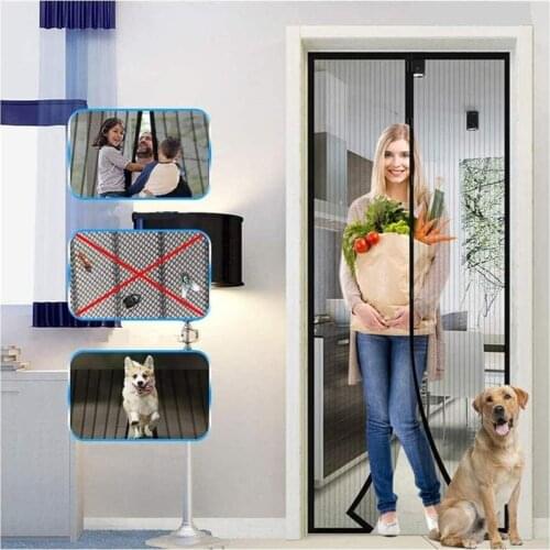 New Strong Magnetic Door Curtain Mosquito Net Magnetic Curtain Fly Insect Screen Mesh Auto Closing Custom Size Easy Installation