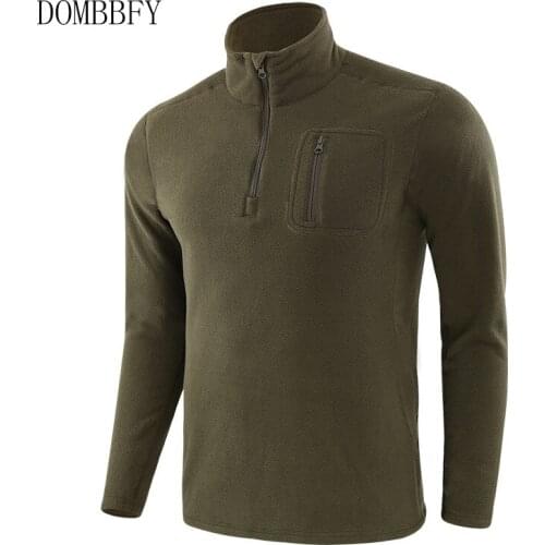 Men Fleece T-shirts Long Sleeve Linner Warm Tactical Military Combat Army Airsoft Tops Male Hunting T-shirts Sport Clothes