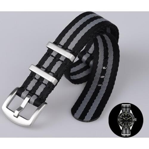 Nylon Nato Straps 20mm Stainless Steel Tongue Buckle CRONOS Diver L6004 Watch Accessories Bands