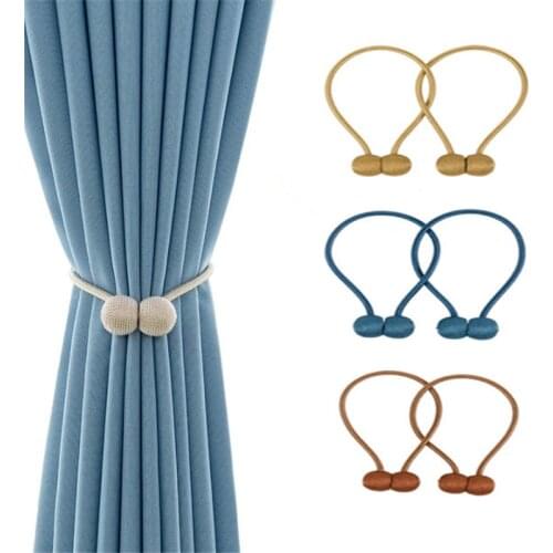 New Curtain Small Magnetic Ball Tie Rope Accessory Rods Accessories Backs Holdbacks Buckle Clips Hook Holder Home Decor Home