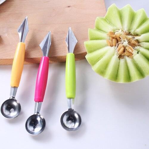 Fruit Knife Stainless Steel Watermelon Slicer Melon Spoon Ice Cream Scoop Kitchen Gadgets Accessories Slicer Tools