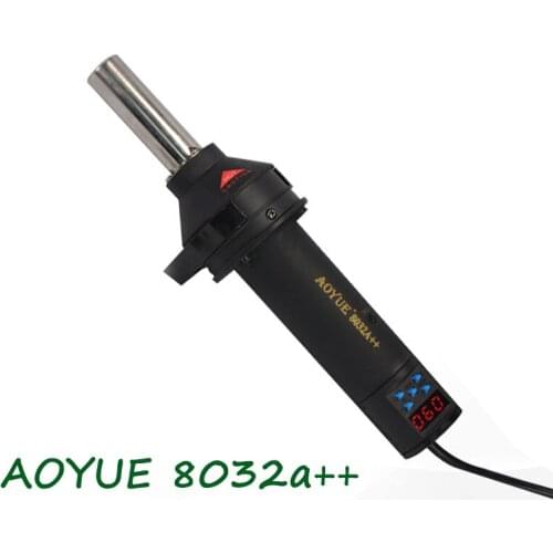 220V Aoyue 8032A++ Hand Held Digital Hot Air rework Gun BGA Desoldering Station 200-480C Portable