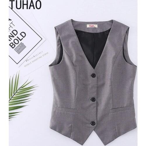 TUHAO Womens Jackets and Coats 2020 Gray Coats Professional Formal Dress Short Coat Large Size 9XL 8XL 7XL Womens Clothing WM20