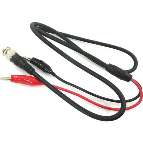XIANMISI High Quality5FT Dual Alligator Clip Oscilloscope Test Probe Cable to BNC Male connector 0.5M 1M 1.5M