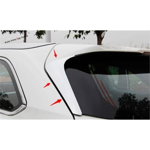 Yimaautotrims Tail Door Window Sequins Rear Wing Cover Trim 2 Pcs Fit For Toyota Highlander KLUGER 2017 2018 2019 ABS Exterior