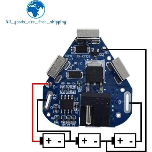 3S 12.6V 6A BMS Li-ion Lithium Battery Protection Board 18650 Power Bank Balancer Battery Equalizer Board for Electric Drill
