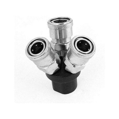 1pc 1/4" Female Thread three Way SMY Pass Air Quick Coupler Coupling Connector