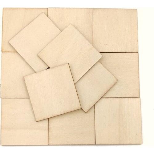 10pcs 60mm Unfinished Wood Pieces Blank Wood Slices Unfinished Wood for Crafts Ornaments Coasters DIY Painting Pyrography