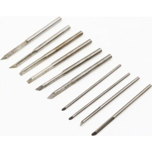 10pcs/set Handmade Olive Wood Carving Blade Knife High Speed Steel Micro Head Woodworking Tool
