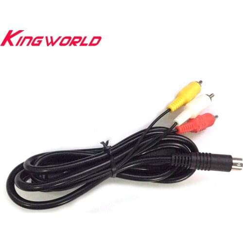 100pcs New AV Cable 9 pin for SEGA Mega Drive 2 RCA Cord for SEGA Genesis 2 Audio Video AV Cord 6ft RCA