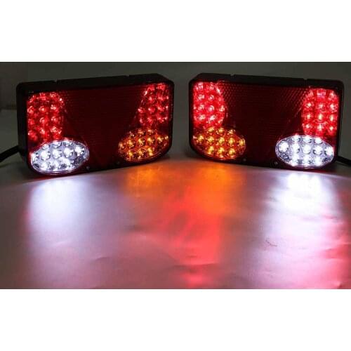 12V LED Car Trailer Truck Tail Light Taillight Rear Light Stop Brake Lamps Turn Signal For Pick-ups Tippers chassis Van