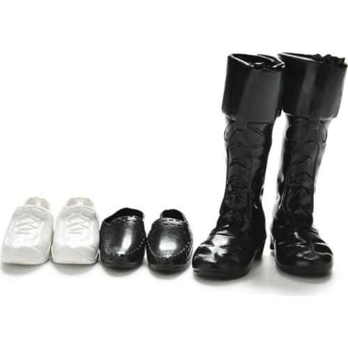 3 Pairs Fashion Dolls Cusp Shoes Sneakers Knee High Boots For Girl Boyfriend Ken Children Dolls Accessories