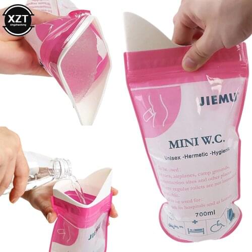 4 pcs 700ml Emergency portable car urine bag vomit bags mini mobile toilets Disposable handy unisex kids using outdoors Mini W.C