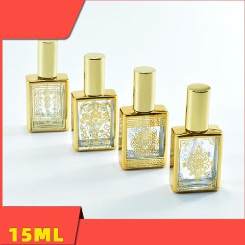 5/10pcs 15ml Travel Portable Clear Refillable Bottle Glass Empty Perfume Pump Bottle Spray Atomizer Cosmetic Containers