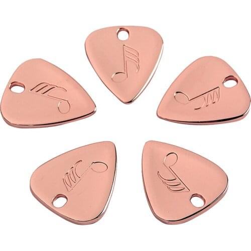 5 Pieces Zinc Alloy Finger Picks Plectrums Pendant for Guitar Bass Ukulele Mandolin Accessory