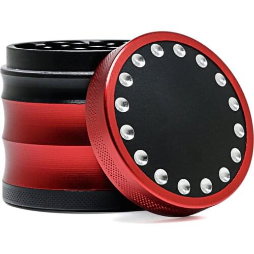 Four-layer inner concave dots 63mm Grinder Aluminum alloy Weed Herb Smoke Grinders Tobacco pipe Spice smoking gadgets