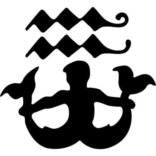 CS-10484# Zodiac Sign Aquarius Vinyl Decal Car Sticker Waterproof Auto Decors on Truck Bumper Rear Window