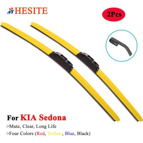 HESITE 20202 Newest Colored Windscreen Wiper Blade For KIA Sedona Carnival Car 2002 2015 2017 2019 2Pcs Hybrid Windshield Wipers