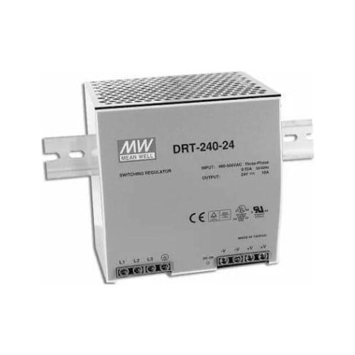 DRT-240-48 240W | 48V | 340-550VAC/480-780VDC | 5A DRT three-phase rail switching power supply (metal case)