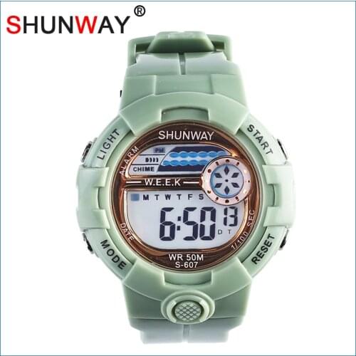 Electronic Watch for Kids Student Swimming Children Digital Sport Clock Waterproof 50M shockproof Big Battery Colorful Watch 607