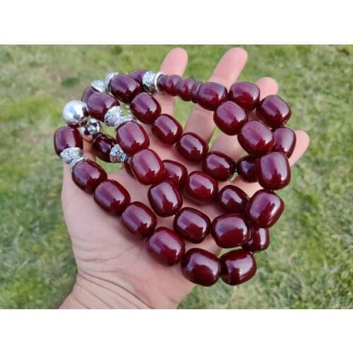 İslam Ottoman Kahraman Faturan German Cherry Amber Sandalous Misbaha Rosary Free Shipping Tasbih Tesbih İslamic Arabic Gift #47B