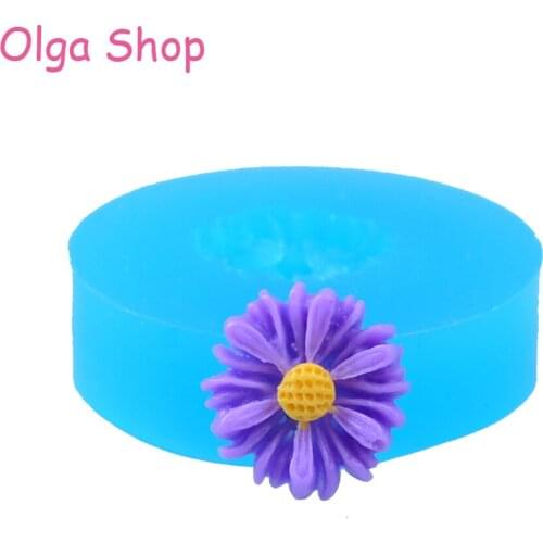 HYL173 12.4mm Daisy Flower Silicone Mold - Fondant, Sugarcraft, Miniature Food, Scrapbooking, Gum Paste, Resin, Jewelry, Candy
