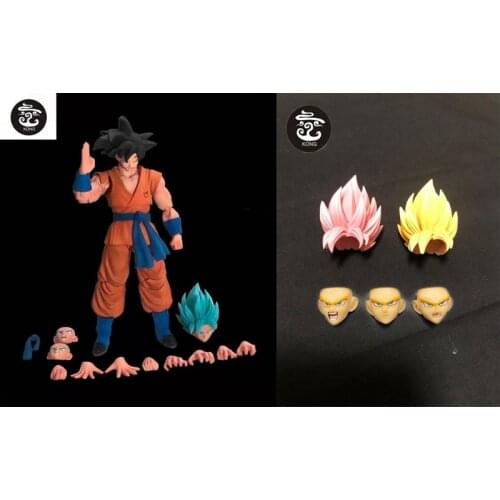 Kong Model 1/12 DBZ SHF Weiss Goku Wuku Action Figure Toys Anime Figurals Brinquedos Kids Collection