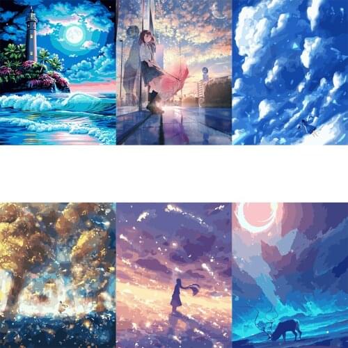 5D DIY Diamond Embroidery Fantasy sky Diamond Painting Mosaic Cross Stitch Picture Of Rhinestone Home Decor Gift