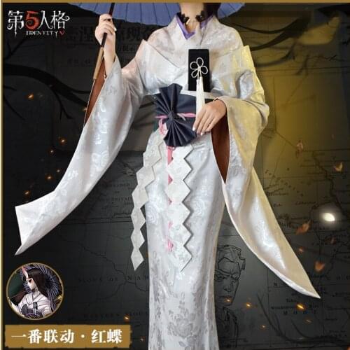 Anime Identity V Michiko Kimono Gorgeous Elegant Uniform Party Suit Kimono Cosplay Costume Women Halloween Free Shipping 2020New