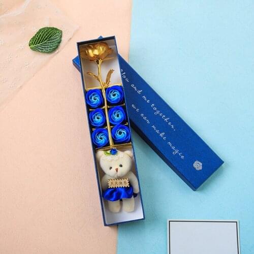 Valentines Day Creative Gift 24K Foil Plated Rose Gold Rose Lasts Forever Love Wedding Decor Lover Lighting Rose Dropshipping