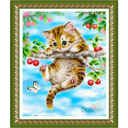 Square diamond mosaic painting diamond embroidery cross stitch Cat - 5d diy beaded picture beadwork sale 273BB