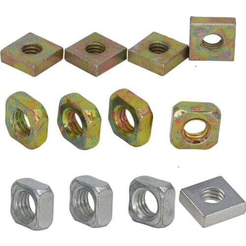 M5 M6 M5*8*3 M5x8x3 M5*11*4 M5x11x4 M6*10*3 M6x10x3 Color Zine Plated Galvanized Carbon Steel Metric Thread DIN577 Square Nut