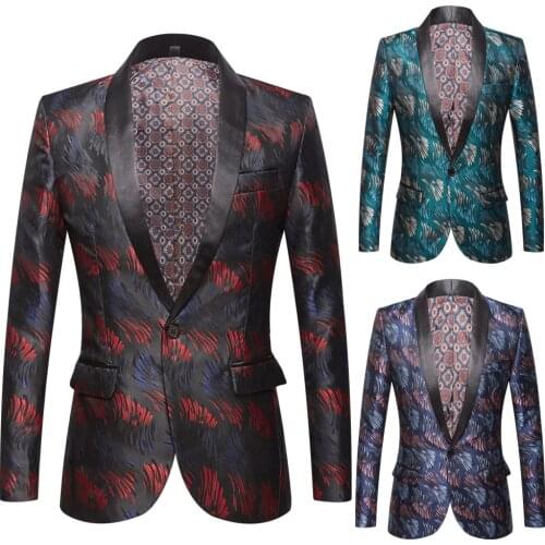 Mens shawl collar suit coat ingle Button Suits Jacket Wedding Party Business Casual Blazer Coat Masculino Slim Fit Men